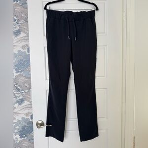 Lululemon Dance Studio Drawstring Straight Leg Stretch Knit Pants Size 6 Black
